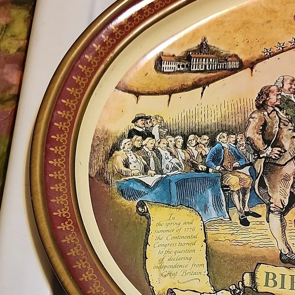 1992 Miller Beer Tin Serving Tray with Historical Scene